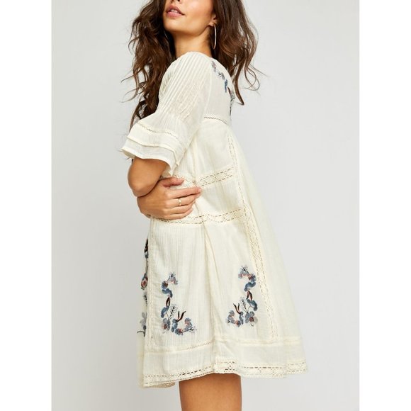 NWT Free People Perfectly Victorian Mini / Cream - Picture 3 of 7